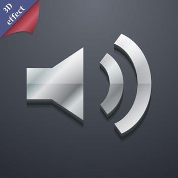 Speaker volume icon symbol. 3D style. Trendy, modern design with space for your text illustration. Rastrized copy