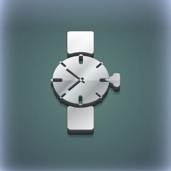 Wrist Watch icon symbol. 3D style. Trendy, modern design with space for your text illustration. Raster version