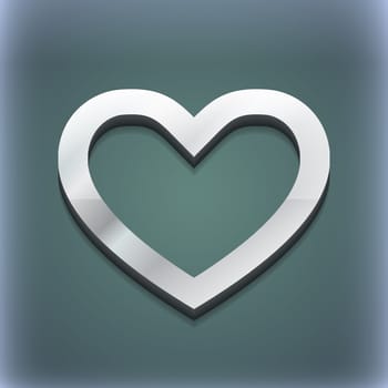 Medical heart icon symbol. 3D style. Trendy, modern design with space for your text illustration. Raster version