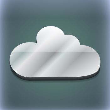 Cloud icon symbol. 3D style. Trendy, modern design with space for your text illustration. Raster version