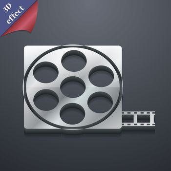 Video icon symbol. 3D style. Trendy, modern design with space for your text illustration. Rastrized copy