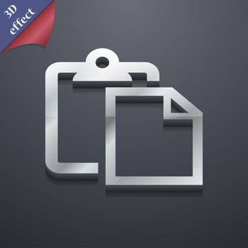 Edit document icon symbol. 3D style. Trendy, modern design with space for your text illustration. Rastrized copy