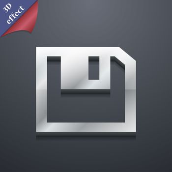 floppy icon symbol. 3D style. Trendy, modern design with space for your text illustration. Rastrized copy