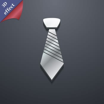Tie icon symbol. 3D style. Trendy, modern design with space for your text illustration. Rastrized copy