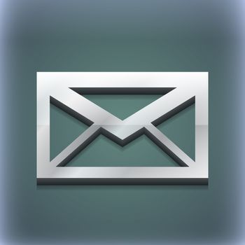 Mail icon symbol. 3D style. Trendy, modern design with space for your text illustration. Raster version