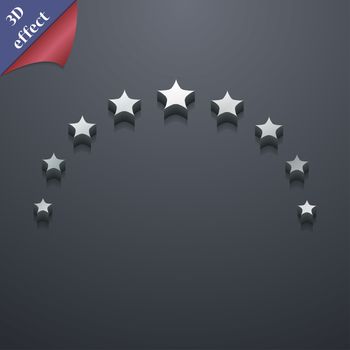 Stars icon symbol. 3D style. Trendy, modern design with space for your text illustration. Rastrized copy