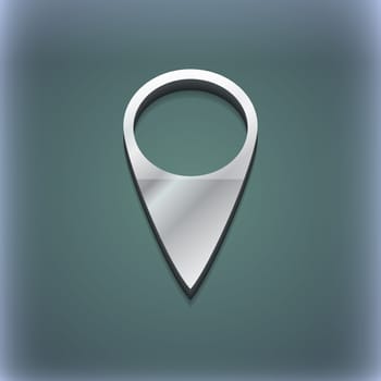Map pointer icon symbol. 3D style. Trendy, modern design with space for your text illustration. Raster version