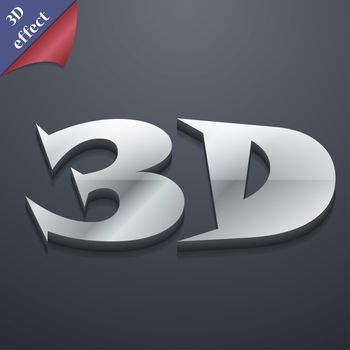 icon symbol. 3D style. Trendy, modern design with space for your text illustration. Rastrized copy