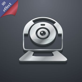 Webcam icon symbol. 3D style. Trendy, modern design with space for your text illustration. Rastrized copy