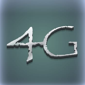4G icon symbol. 3D style. Trendy, modern design with space for your text illustration. Raster version