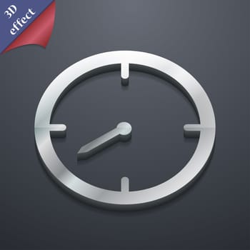 Timer icon symbol. 3D style. Trendy, modern design with space for your text illustration. Rastrized copy