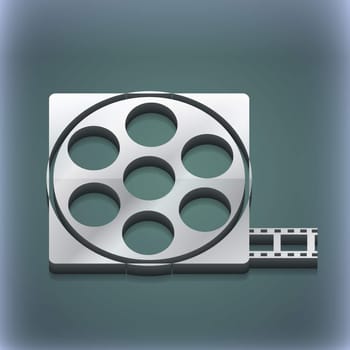 Video icon symbol. 3D style. Trendy, modern design with space for your text illustration. Raster version