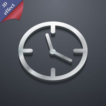 Alarm clock icon symbol. 3D style. Trendy, modern design with space for your text illustration. Rastrized copy