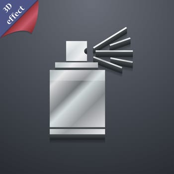 Aerosol paint icon symbol. 3D style. Trendy, modern design with space for your text illustration. Rastrized copy