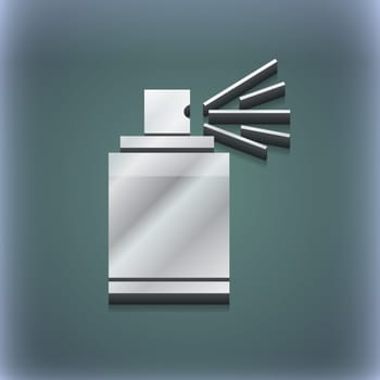 Aerosol paint icon symbol. 3D style. Trendy, modern design with space for your text illustration. Raster version