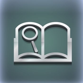 Open book icon symbol. 3D style. Trendy, modern design with space for your text illustration. Raster version