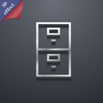 Safe icon symbol. 3D style. Trendy, modern design with space for your text illustration. Rastrized copy