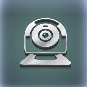 Webcam icon symbol. 3D style. Trendy, modern design with space for your text illustration. Raster version