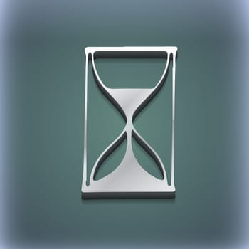 Hourglass icon symbol. 3D style. Trendy, modern design with space for your text illustration. Raster version