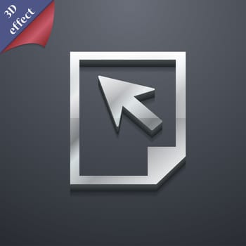 File document icon symbol. 3D style. Trendy, modern design with space for your text illustration. Rastrized copy