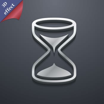 Hourglass icon symbol. 3D style. Trendy, modern design with space for your text illustration. Rastrized copy