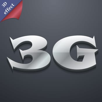3G icon symbol. 3D style. Trendy, modern design with space for your text illustration. Rastrized copy
