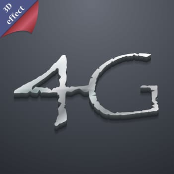 4G icon symbol. 3D style. Trendy, modern design with space for your text illustration. Rastrized copy