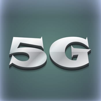 5G icon symbol. 3D style. Trendy, modern design with space for your text illustration. Raster version