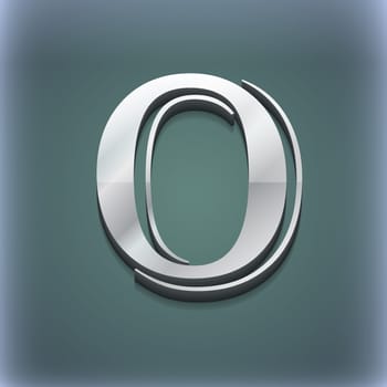 number zero icon symbol. 3D style. Trendy, modern design with space for your text illustration. Raster version