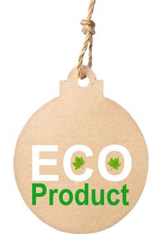 Eco friendly tag, eco product. Clipping path
