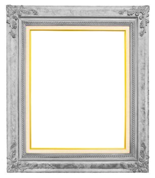 antique frame isolated on white background, clipping path