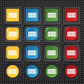 Dj console mix handles and buttons icon symbol. Trendy, modern design with space for your text illustration