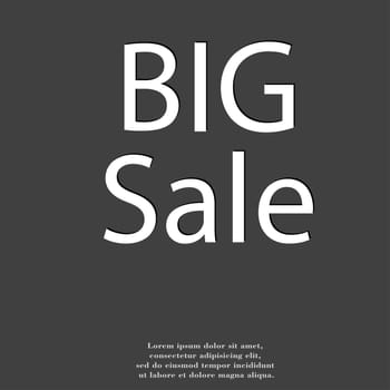Big sale icon symbol Flat modern web design with long shadow and space for your text. illustration