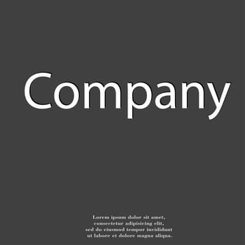 company icon symbol Flat modern web design with long shadow and space for your text. illustration