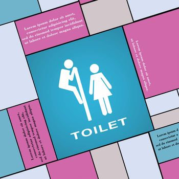 toilet icon sign. Modern flat style for your design. illustration