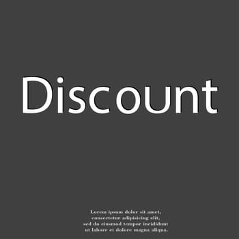 discount icon symbol Flat modern web design with long shadow and space for your text. illustration