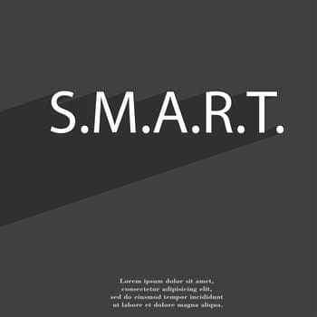 Smart icon symbol Flat modern web design with long shadow and space for your text. illustration