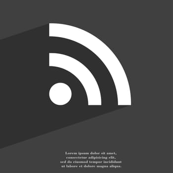 Wifi, Wi-fi, Wireless Network icon symbol Flat modern web design with long shadow and space for your text. illustration