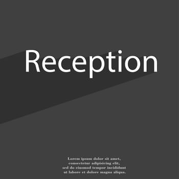 Reception icon symbol Flat modern web design with long shadow and space for your text. illustration