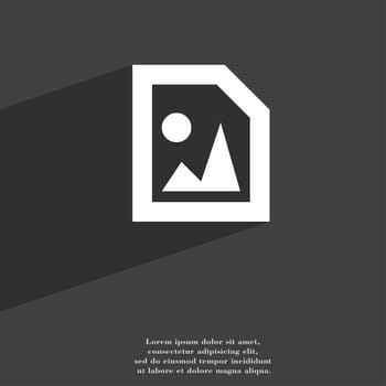 File JPG icon symbol Flat modern web design with long shadow and space for your text. illustration