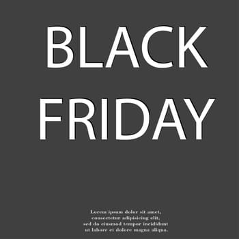 Black friday icon symbol Flat modern web design with long shadow and space for your text. illustration