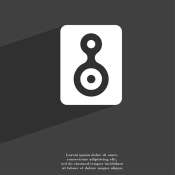 Video Tape icon symbol Flat modern web design with long shadow and space for your text. illustration