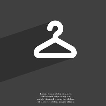 Hanger icon symbol Flat modern web design with long shadow and space for your text. illustration