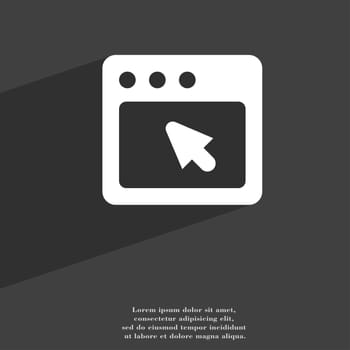 the dialog box icon symbol Flat modern web design with long shadow and space for your text. illustration