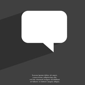 speech bubble, Chat think icon symbol Flat modern web design with long shadow and space for your text. illustration