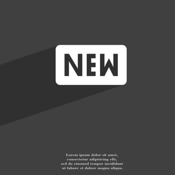 New icon symbol Flat modern web design with long shadow and space for your text. illustration