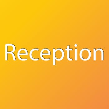 Reception icon symbol Flat modern web design with long shadow and space for your text. illustration