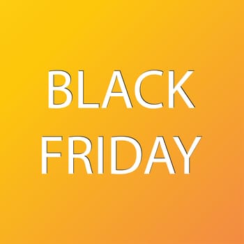 Black friday icon symbol Flat modern web design with long shadow and space for your text. illustration
