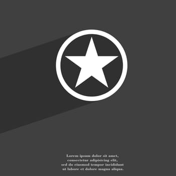 Star, Favorite Star, Favorite icon symbol Flat modern web design with long shadow and space for your text. illustration