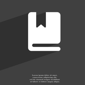 bookmark icon symbol Flat modern web design with long shadow and space for your text. illustration